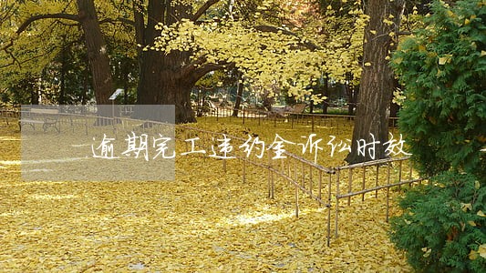 逾期完工违约金诉讼时效 逾期完工违约金诉讼时效