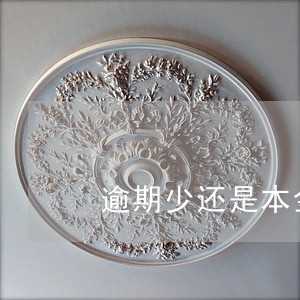 逾期少还是本金还是利息 逾期少还是本金还是利息