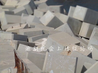 逾期就会上传征信吗 逾期就会上传征信吗