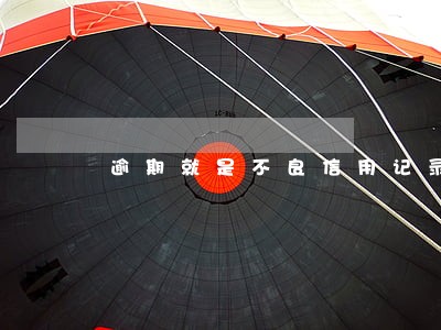 逾期就是不良信用记录 逾期就是不良信用记录