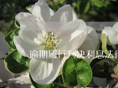 逾期履行判决利息法律规定 逾期履行判决利息法律规定