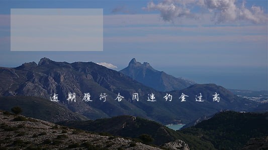 逾期履行合同违约金过高 逾期履行合同违约金过高