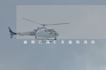逾期已满5年能取消吗 逾期已满5年能取消吗