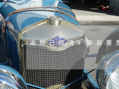 逾期已结清5年后要怎样消除 逾期已结清5年后要怎样消除