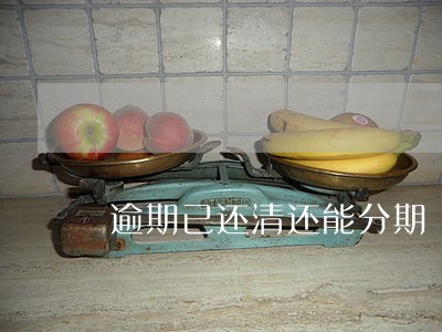 逾期已还清还能分期 逾期已还清还能分期