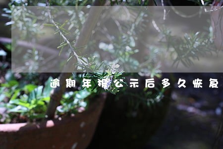 逾期年报公示后多久恢复正常 逾期年报公示后多久恢复正常