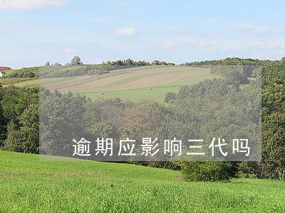 逾期应影响三代吗