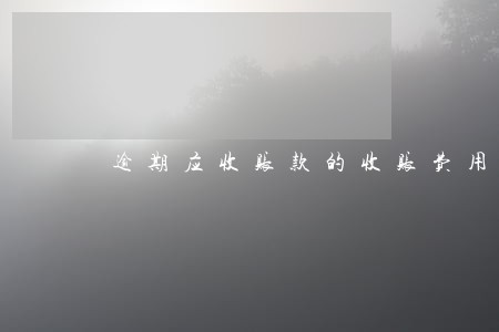 逾期应收账款的收账费用 逾期应收账款的收账费用