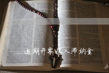逾期开票收入滞纳金 逾期开票收入滞纳金