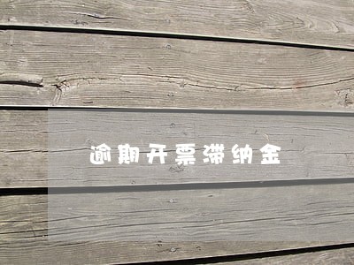 逾期开票滞纳金 逾期开票滞纳金