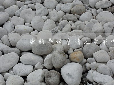 逾期异议申请进度在哪里查