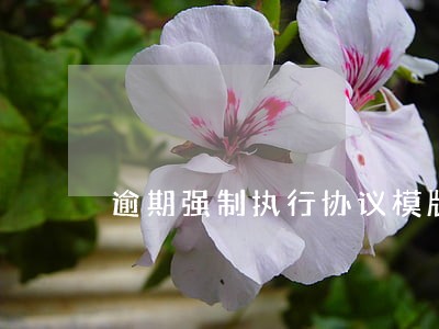 逾期强制执行协议模版 逾期强制执行协议模版