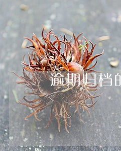 逾期归档的情况说明