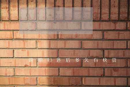 逾期归还后多久有快贷 逾期归还后多久有快贷