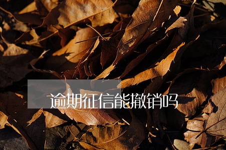 逾期征信能撤销吗 逾期征信能撤销吗