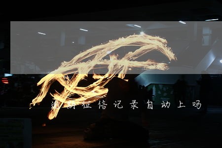 逾期征信记录自动上吗