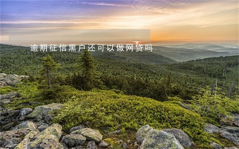 逾期征信黑户还可以做网贷吗 逾期征信黑户还可以做网贷吗