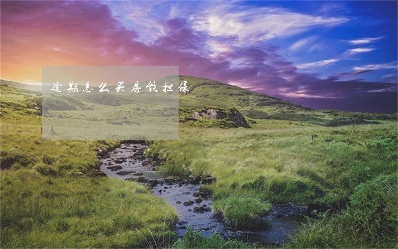 逾期怎么买房能担保 逾期怎么买房能担保