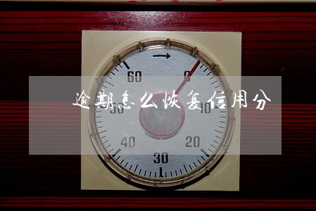 逾期怎么恢复信用分 逾期怎么恢复信用分