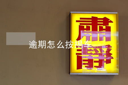 逾期怎么按揭车 逾期怎么按揭车
