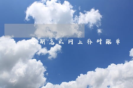 逾期怎么网上补对账单 逾期怎么网上补对账单