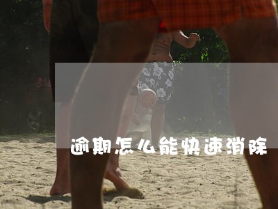 逾期怎么能快速消除 逾期怎么能快速消除