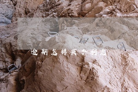 逾期怎样减少利息 逾期怎样减少利息