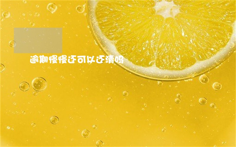 逾期慢慢还可以还清吗 逾期慢慢还可以还清吗