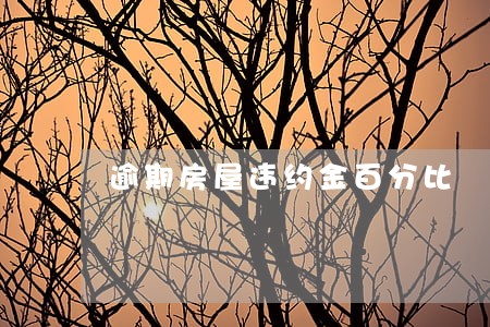 逾期房屋违约金百分比 逾期房屋违约金百分比