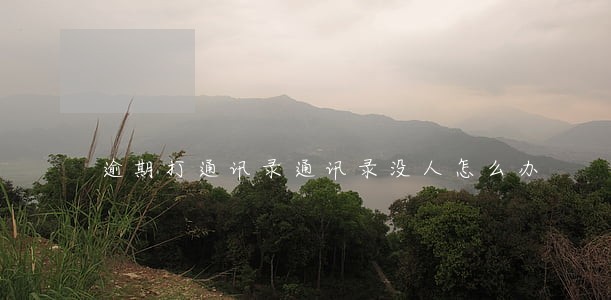 逾期打通讯录通讯录没人怎么办 逾期打通讯录通讯录没人怎么办