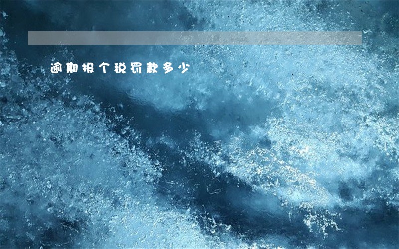 逾期报个税罚款多少 逾期报个税罚款多少