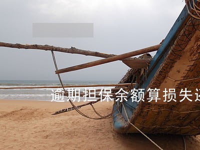 逾期担保余额算损失还是代偿 逾期担保余额算损失还是代偿