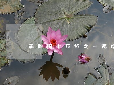 逾期按十万分之一赔偿 逾期按十万分之一赔偿