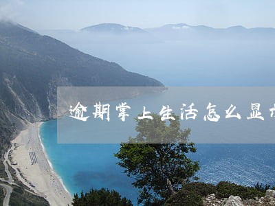 逾期掌上生活怎么显示 逾期掌上生活怎么显示