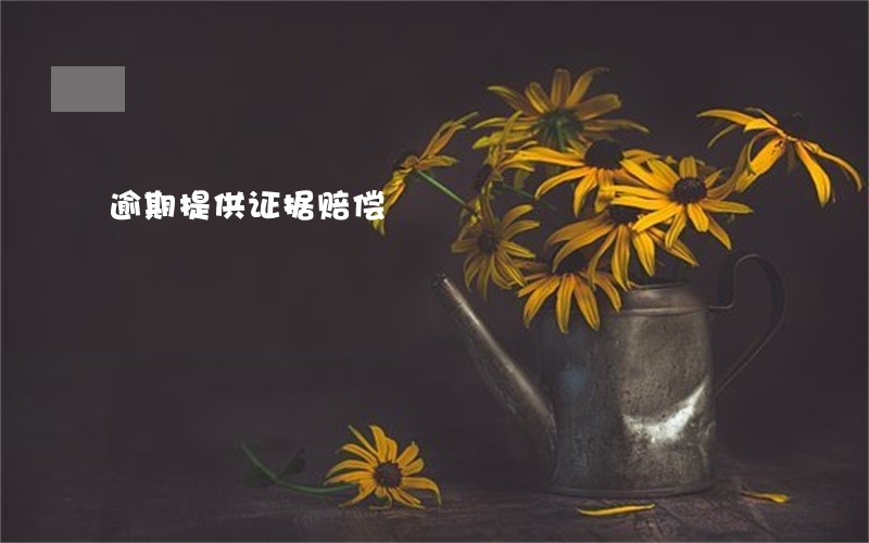逾期提供证据赔偿 逾期提供证据赔偿