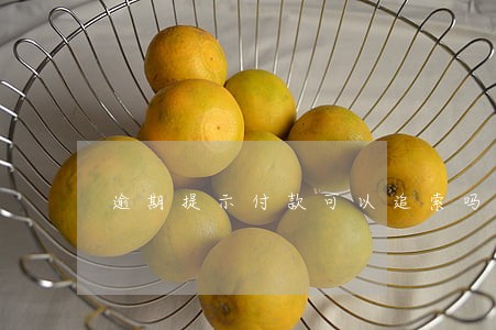 逾期提示付款可以追索吗 逾期提示付款可以追索吗