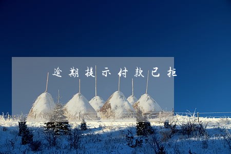 逾期提示付款已拒 逾期提示付款已拒