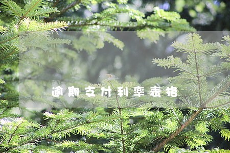逾期支付利率表格 逾期支付利率表格