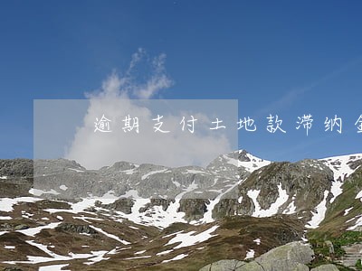 逾期支付土地款滞纳金 逾期支付土地款滞纳金
