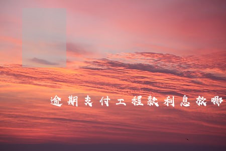逾期支付工程款利息放哪个科目 逾期支付工程款利息放哪个科目