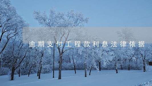 逾期支付工程款利息法律依据 逾期支付工程款利息法律依据