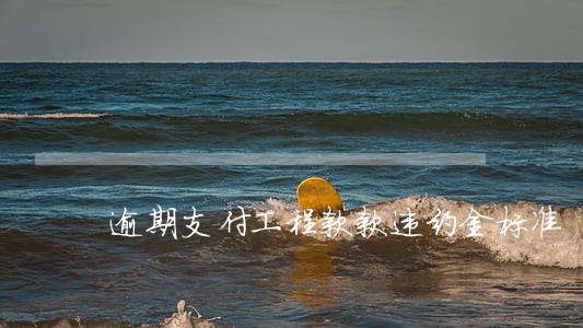 逾期支付工程款款违约金标准