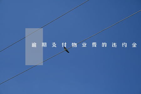 逾期支付物业费的违约金