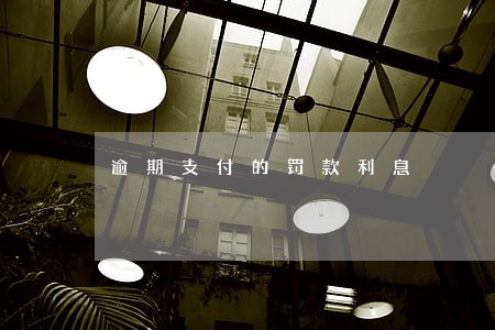 逾期支付的罚款利息 逾期支付的罚款利息