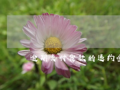 逾期支付货款的违约金上限 逾期支付货款的违约金上限