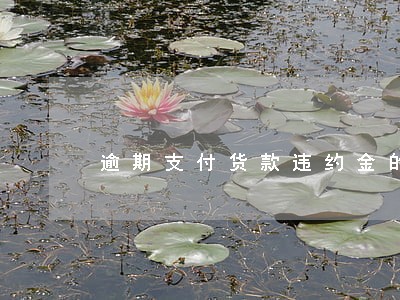 逾期支付货款违约金的上限 逾期支付货款违约金的上限