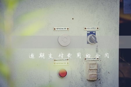逾期支付费用的合同 逾期支付费用的合同