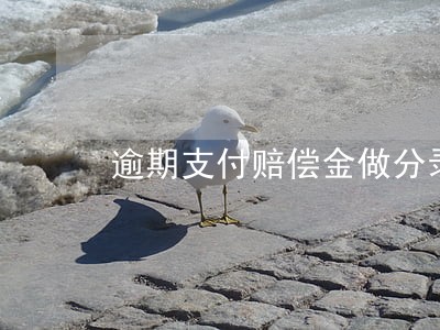 逾期支付赔偿金做分录