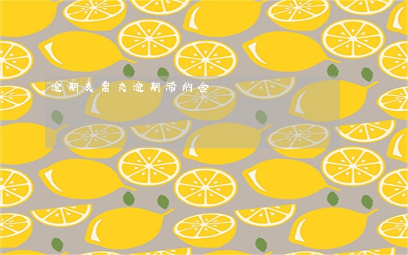 逾期支票交逾期滞纳金 逾期支票交逾期滞纳金