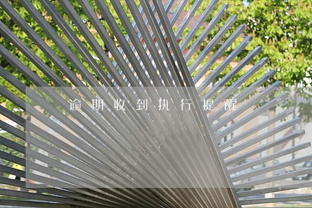 逾期收到执行提醒
